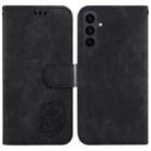For Samsung Galaxy S25 FE 5G Little Tiger Embossed Leather Phone Case(Black) - 1