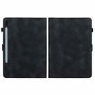 For Samsung Galaxy Tab S6 SM-T860 / SM-T865 Lily Embossed Leather Tablet Case with Pen(Black) - 3