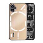 For Nothing Phone 1 PC Hybrid Aluminum Alloy Brushed Shockproof Phone Case(Gold) - 1