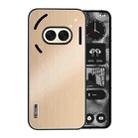 For Nothing Phone 2a PC Hybrid Aluminum Alloy Brushed Shockproof Phone Case(Gold) - 1