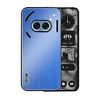 For Nothing Phone 2a PC Hybrid Aluminum Alloy Brushed Shockproof Phone Case(Blue) - 1