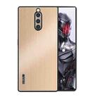 For ZTE nubia Red Magic 8 Pro / 8 Pro+ PC Hybrid Aluminum Alloy Brushed Shockproof Phone Case(Gold) - 1