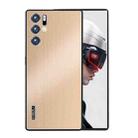For ZTE nubia Red Magic 9 Pro / 9 Pro+ PC Hybrid Aluminum Alloy Brushed Shockproof Phone Case(Gold) - 1