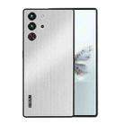 For ZTE nubia Red Magic 10 Pro / 10 Pro+ PC Hybrid Aluminum Alloy Brushed Shockproof Phone Case(Silver) - 1