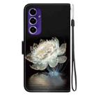 For Samsung Galaxy S24 FE 5G Crystal Texture Colored Drawing Leather Phone Case(Crystal Peony) - 3