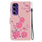 For Samsung Galaxy S24 FE 5G Crystal Texture Colored Drawing Leather Phone Case(Cherry Blossoms) - 3