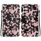 For Samsung Galaxy S25 5G Crystal Texture Colored Drawing Leather Phone Case(Plum Bossom) - 1