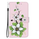 For Samsung Galaxy S25 5G Crystal Texture Colored Drawing Leather Phone Case(Lily) - 2