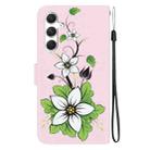 For Samsung Galaxy S25 5G Crystal Texture Colored Drawing Leather Phone Case(Lily) - 3