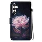 For Samsung Galaxy S25+ 5G Crystal Texture Colored Drawing Leather Phone Case(Purple Peony) - 3
