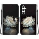 For Samsung Galaxy S25+ 5G Crystal Texture Colored Drawing Leather Phone Case(Crystal Peony) - 1