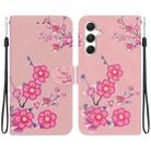 For Samsung Galaxy S25+ 5G Crystal Texture Colored Drawing Leather Phone Case(Cherry Blossoms) - 1