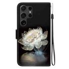 For Samsung Galaxy S25 Ultra 5G Crystal Texture Colored Drawing Leather Phone Case(Crystal Peony) - 3