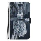 For Samsung Galaxy S25 Ultra 5G Crystal Texture Colored Drawing Leather Phone Case(Cat Tiger Reflection) - 2
