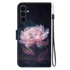 For Samsung Galaxy S25 FE 5G Crystal Texture Colored Drawing Leather Phone Case(Purple Peony) - 3