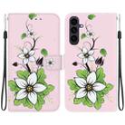 For Samsung Galaxy S25 FE 5G Crystal Texture Colored Drawing Leather Phone Case(Lily) - 1