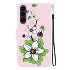 For Samsung Galaxy S25 FE 5G Crystal Texture Colored Drawing Leather Phone Case(Lily) - 3