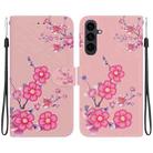 For Samsung Galaxy S25 FE 5G Crystal Texture Colored Drawing Leather Phone Case(Cherry Blossoms) - 1