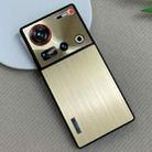 For ZTE nubia Z70 Ultra PC Hybrid Aluminum Alloy Brushed Shockproof Phone Case(Gold) - 1