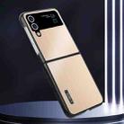 For Samsung Galaxy Z Flip3 PC Hybrid Aluminum Alloy Brushed Shockproof Phone Case(Gold) - 2