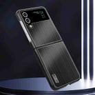For Samsung Galaxy Z Flip4 PC Hybrid Aluminum Alloy Brushed Shockproof Phone Case(Black) - 2