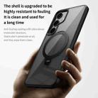 For Samsung Galaxy S24+ 5G Transparent MagSafe Magnetic Rotating Ring Holder Phone Case(Grey) - 3