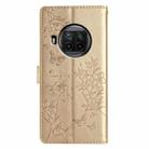 For Xiaomi Mi 10T Lite 5G Butterflies and Flowers Leather Phone Case(Gold) - 3