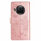 For Xiaomi Mi 10T Lite 5G Butterflies and Flowers Leather Phone Case(Rose Gold) - 3