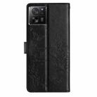 For Xiaomi 13T / 13T Pro Butterflies and Flowers Leather Phone Case(Black) - 3