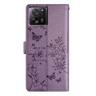 For Xiaomi 13T / 13T Pro Butterflies and Flowers Leather Phone Case(Purple) - 3