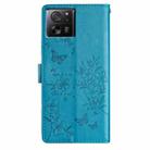 For Xiaomi 13T / 13T Pro Butterflies and Flowers Leather Phone Case(Blue) - 3