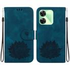 For Realme C61 / C63 / Note 60 Lotus Embossed Leather Phone Case(Dark Blue) - 1