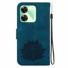 For Realme C61 / C63 / Note 60 Lotus Embossed Leather Phone Case(Dark Blue) - 3