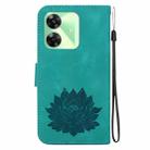 For Realme C61 / C63 / Note 60 Lotus Embossed Leather Phone Case(Green) - 3