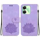 For Realme C61 / C63 / Note 60 Lotus Embossed Leather Phone Case(Purple) - 1