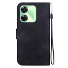 For Realme C61 / C63 / Note 60 Lotus Embossed Leather Phone Case(Black) - 3