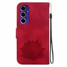 For Samsung Galaxy S24 FE 5G Lotus Embossed Leather Phone Case(Red) - 3