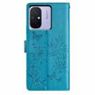 For Redmi 12C Butterflies and Flowers Leather Phone Case(Blue) - 3