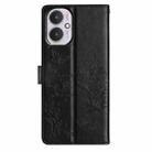 For Redmi 13C 4G Butterflies and Flowers Leather Phone Case(Black) - 3