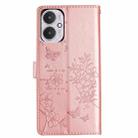 For Redmi 13C 4G Butterflies and Flowers Leather Phone Case(Rose Gold) - 3