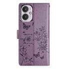 For Redmi 13C 4G Butterflies and Flowers Leather Phone Case(Purple) - 3