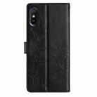 For Redmi 9A Butterflies and Flowers Leather Phone Case(Black) - 3