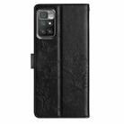 For Redmi 10 Butterflies and Flowers Leather Phone Case(Black) - 3