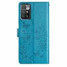 For Redmi 10 2022 Butterflies and Flowers Leather Phone Case(Blue) - 3