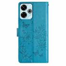 For Redmi 13 4G Butterflies and Flowers Leather Phone Case(Blue) - 3