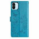 For Redmi A1 Butterflies and Flowers Leather Phone Case(Blue) - 3