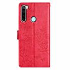 For Redmi Note 8T Butterflies and Flowers Leather Phone Case(Red) - 3