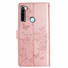 For Redmi Note 8T Butterflies and Flowers Leather Phone Case(Rose Gold) - 3