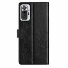 For Redmi Note 10 Pro Max Butterflies and Flowers Leather Phone Case(Black) - 3