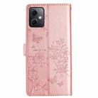 For Redmi Note 12 5G Global Butterflies and Flowers Leather Phone Case(Rose Gold) - 3